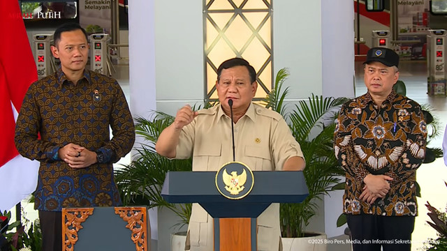 Prabowo : "Jadi saya sekarang tanggung jawab Whoosh"