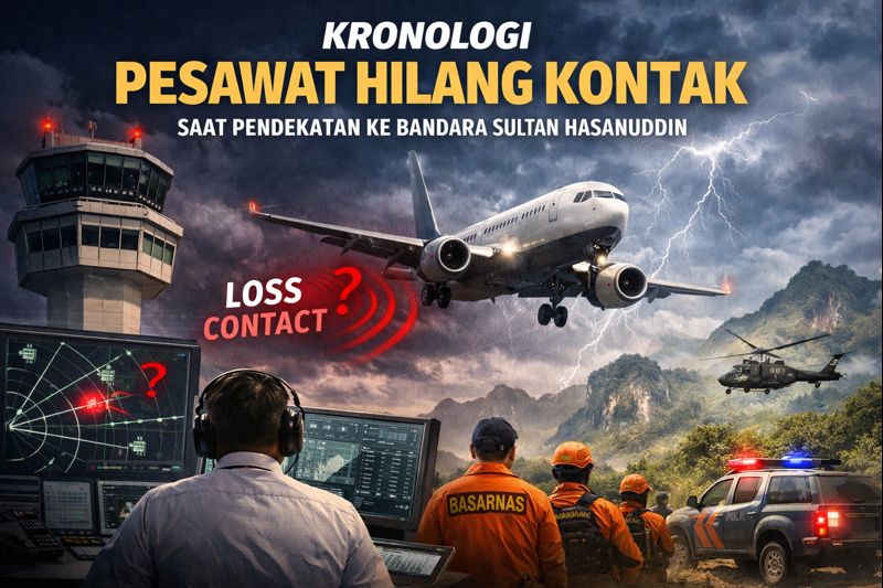 Kronologi Pesawat ATR 42/400 IAT Hilang Kontak di Maros