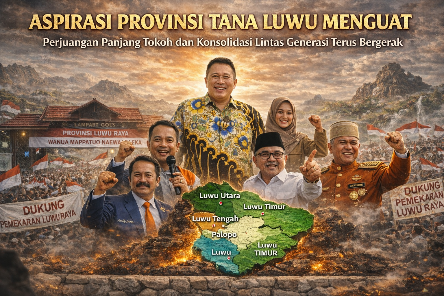Aspirasi Provinsi Tana Luwu Menguat, Perjuangan Panjang Tokoh dan Konsolidasi Lintas Generasi Terus Bergerak