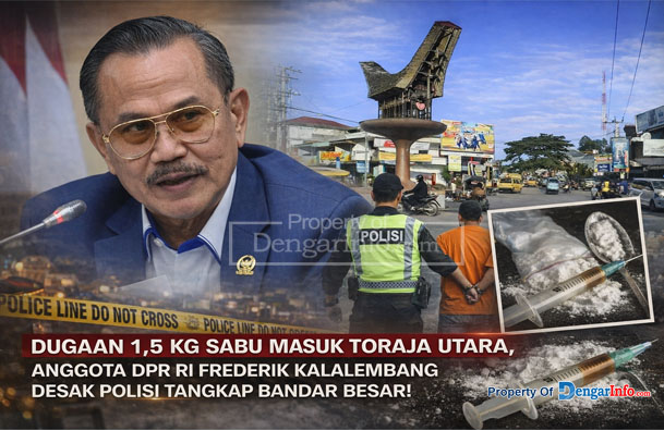 Diduga 1,5 Kilogram Sabu Masuk Toraja Utara, Frederik Kalalembang Desak Pengungkapan Bandar Besar