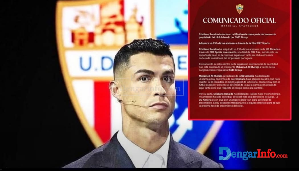 Cristiano Ronaldo Resmi Jadi Pemilik UD Almeria, Akuisisi 25 Persen Saham