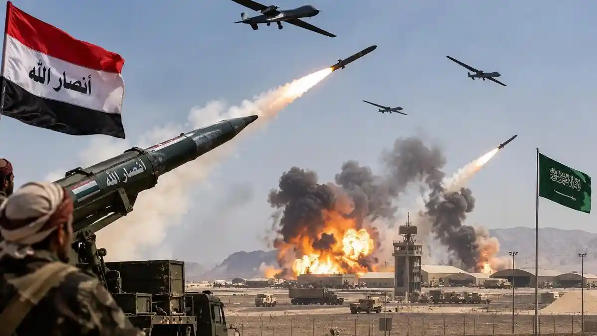 Ketegangan Yaman-Saudi Memuncak, Houthi Klaim 28 Serangan Udara Hantam Tiga Provinsi
